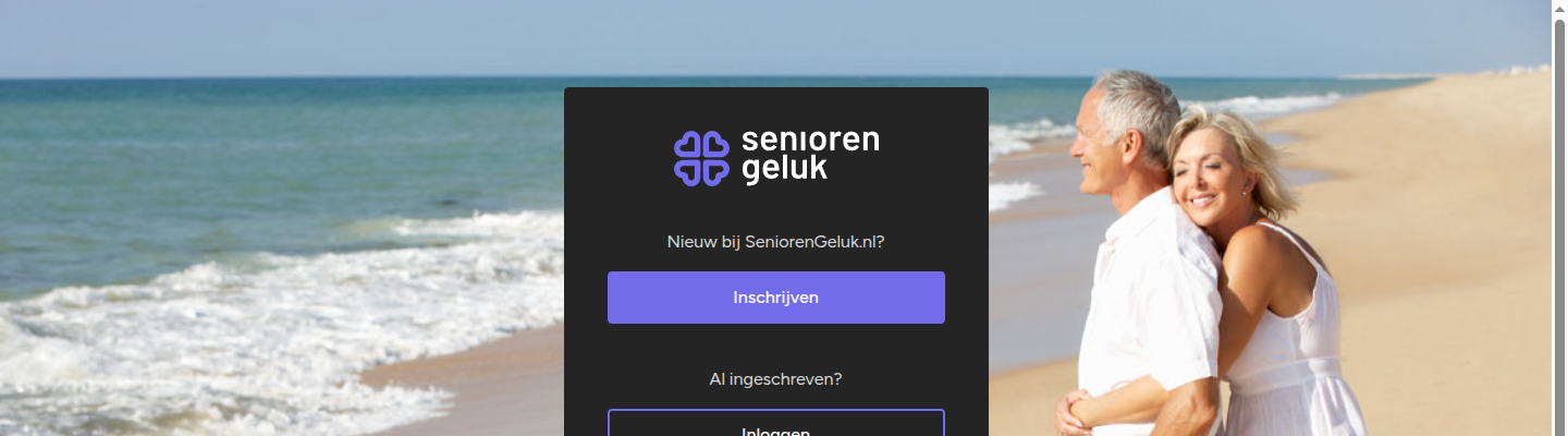 Screenshot van de Seniorengeluk website